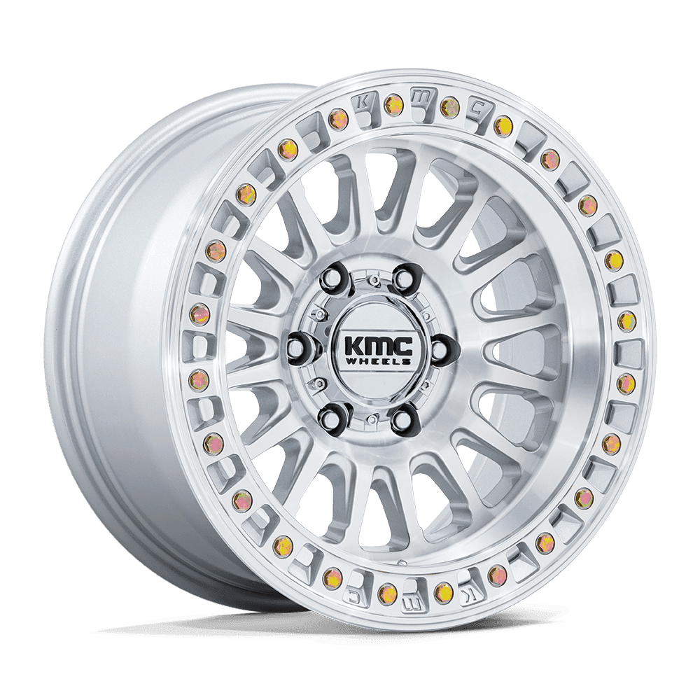KMC KM552 IMS wheel — gloss silver with machined face