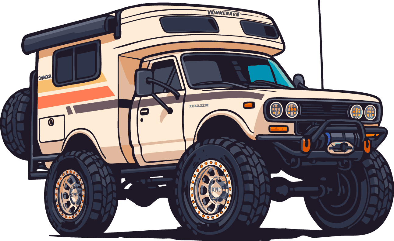 The rebuilt 1978 Toyota Chinook overland camper